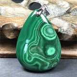 Green Malachite Chrysocolla Pendant Jewelry Healing Gift 39x28x8mm