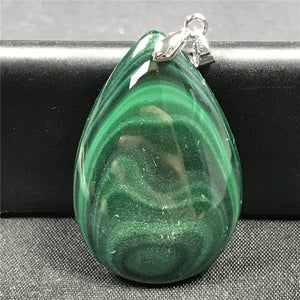 Natural Green Malachite Chrysocolla Pendant Jewelry for Women Men