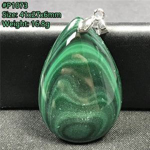 Natural Green Malachite Chrysocolla Pendant Jewelry for Women Men
