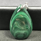 Natural Green Malachite Chrysocolla Pendant Jewelry for Women Men