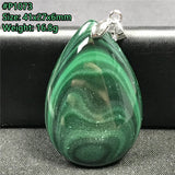 Natural Green Malachite Chrysocolla Pendant Jewelry for Women Men
