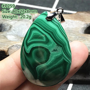 Green Malachite Chrysocolla Pendant 40x27x8mm