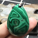 Green Malachite Chrysocolla Pendant 40x27x8mm