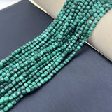 Natural Green Malachite Cube Cut Stone Beads Strands Jewelry Making DIY
