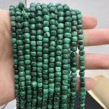 Natural Green Malachite Cube Cut Stone Beads Strands Jewelry Making DIY