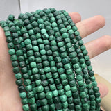 Natural Green Malachite Cube Cut Stone Beads Strands Jewelry Making DIY