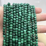 Natural Green Malachite Cube Cut Stone Beads Strands Jewelry Making DIY