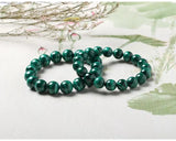 Natural Green Malachite Round Beads Bracelet Stretch Jewelry 8mm 10mm 12mm 14mm