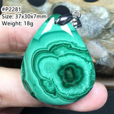 Green Malachite Necklace Pendant Jewelry for Women Lady Man