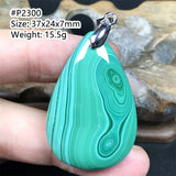 Green Malachite Necklace Pendant Jewelry for Women Lady Man