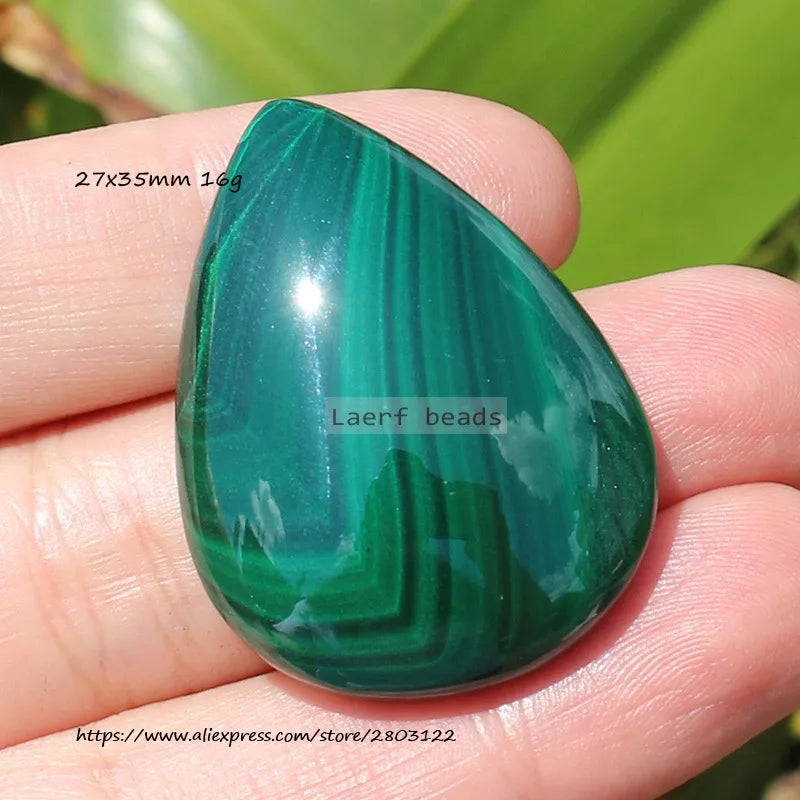 Natural Green Malachite Gem Stone Pendant for DIY Jewelry Making