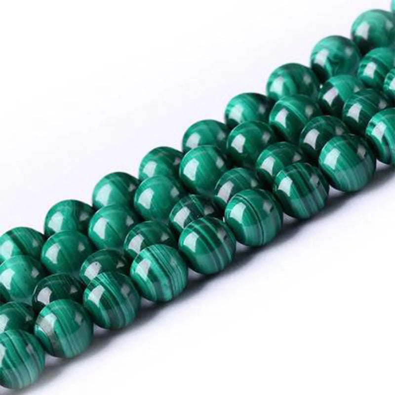 Green Malachite Stone Beads 4-10mm Round DIY Jewelry Making