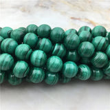 Green Malachite Stone Beads 4-10mm Round DIY Jewelry Making