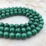 Green Malachite Stone Beads 4-10mm Round DIY Jewelry Making