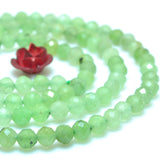 Green Nephrite Faceted Loose Beads Gemstone Bracelet Necklace