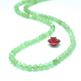 Green Nephrite Faceted Loose Beads Gemstone Bracelet Necklace