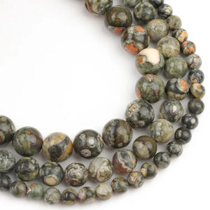 Natural Green KAMBABA Jaspe Stone Beads 6mm 8mm 10mm