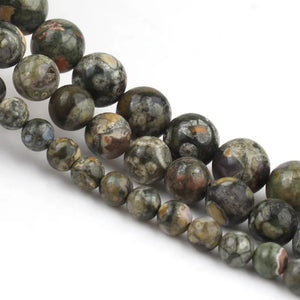 Natural Green KAMBABA Jaspe Stone Beads 6mm 8mm 10mm