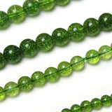 Green Olive Crystal Stone Round Spacer Beads 6/8/10MM 15'' Strand