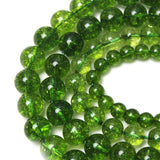 Green Olive Crystal Stone Round Spacer Beads 6/8/10MM 15'' Strand