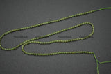 Natural Green Peridot Diamond Cutting Faceted 2mm 3mm Round Loose Beads