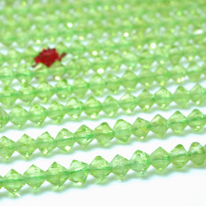 Natural Peridot Faceted Disc Rondelle Loose Beads Gemstone Bracelet Necklace