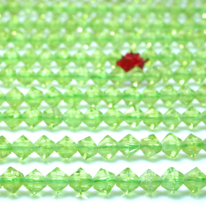 Natural Peridot Faceted Disc Rondelle Loose Beads Gemstone Bracelet Necklace