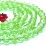 Natural Peridot Faceted Disc Rondelle Loose Beads Gemstone Bracelet Necklace