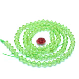 Natural Peridot Faceted Disc Rondelle Loose Beads Gemstone Bracelet Necklace