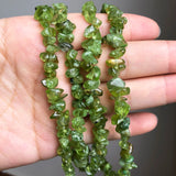 3-5mm Peridot Freeform Gravel Stone Beads 16''
