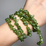 3-5mm Peridot Freeform Gravel Stone Beads 16''