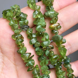 3-5mm Peridot Freeform Gravel Stone Beads 16''