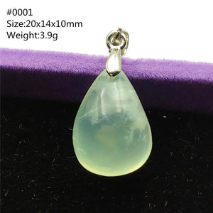 Green Prehnite Beads Pendant Crystal Water Drop Prehnite Necklace