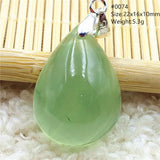 Green Prehnite Beads Pendant Crystal Water Drop Prehnite Necklace