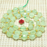 Natural Green Prehnite Faceted Double Terminated Point Loose Beads Gemstone