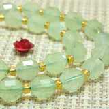 Natural Green Prehnite Faceted Double Terminated Point Loose Beads Gemstone