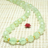 Natural Green Prehnite Faceted Double Terminated Point Loose Beads Gemstone
