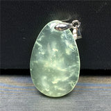 Natural Green Prehnite Pendant Healing Gift Reiki Crystal Stone Silver Jewelry