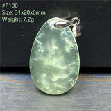 Natural Green Prehnite Pendant Healing Gift Reiki Crystal Stone Silver Jewelry
