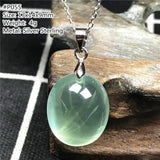 Green Prehnite Pendant Necklace for Women Man