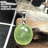 Green Prehnite Pendant Necklace for Women Man