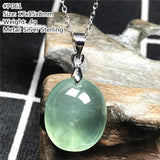Green Prehnite Pendant Necklace for Women Man