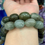 Green Rutilated Quartz Beads 15'' Freeform Irregular DIY Loose Beads