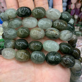 Green Rutilated Quartz Beads 15'' Freeform Irregular DIY Loose Beads