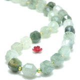 Green Rutilated Quartz Faceted Double Terminated Point Beads