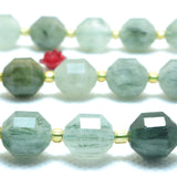 Green Rutilated Quartz Faceted Double Terminated Point Beads