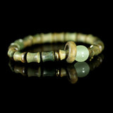 Green Sandalwood Bamboo Knot Hand String Luck Beads