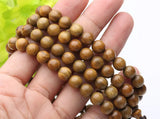 Green Sandalwood Prayer Malas Wooden Beaded Bracelets 108 Malas Bracelet