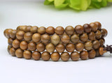 Green Sandalwood Prayer Malas Wooden Beaded Bracelets 108 Malas Bracelet