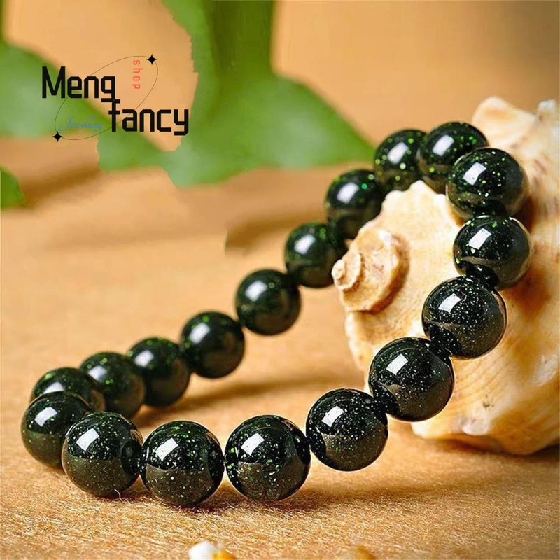Green Sandstone Bracelet Charms Couple Bangle Fine Jewelry